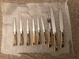 Vintage 9 Piece Knives Treasure‎ Chest Regent Sheffield England Stainless